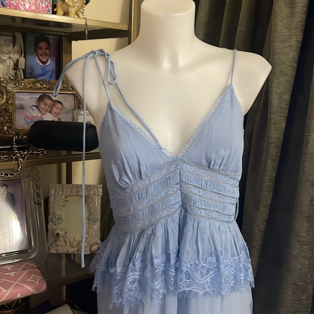 Free People Kiki Slip in Chambray Small - Picture 4 of 6